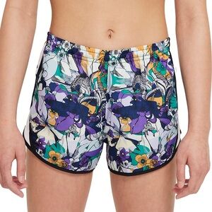 Nike Shorts Big Girls Size XL+ Purple Floral Print Dri-Fit Energy Tempo